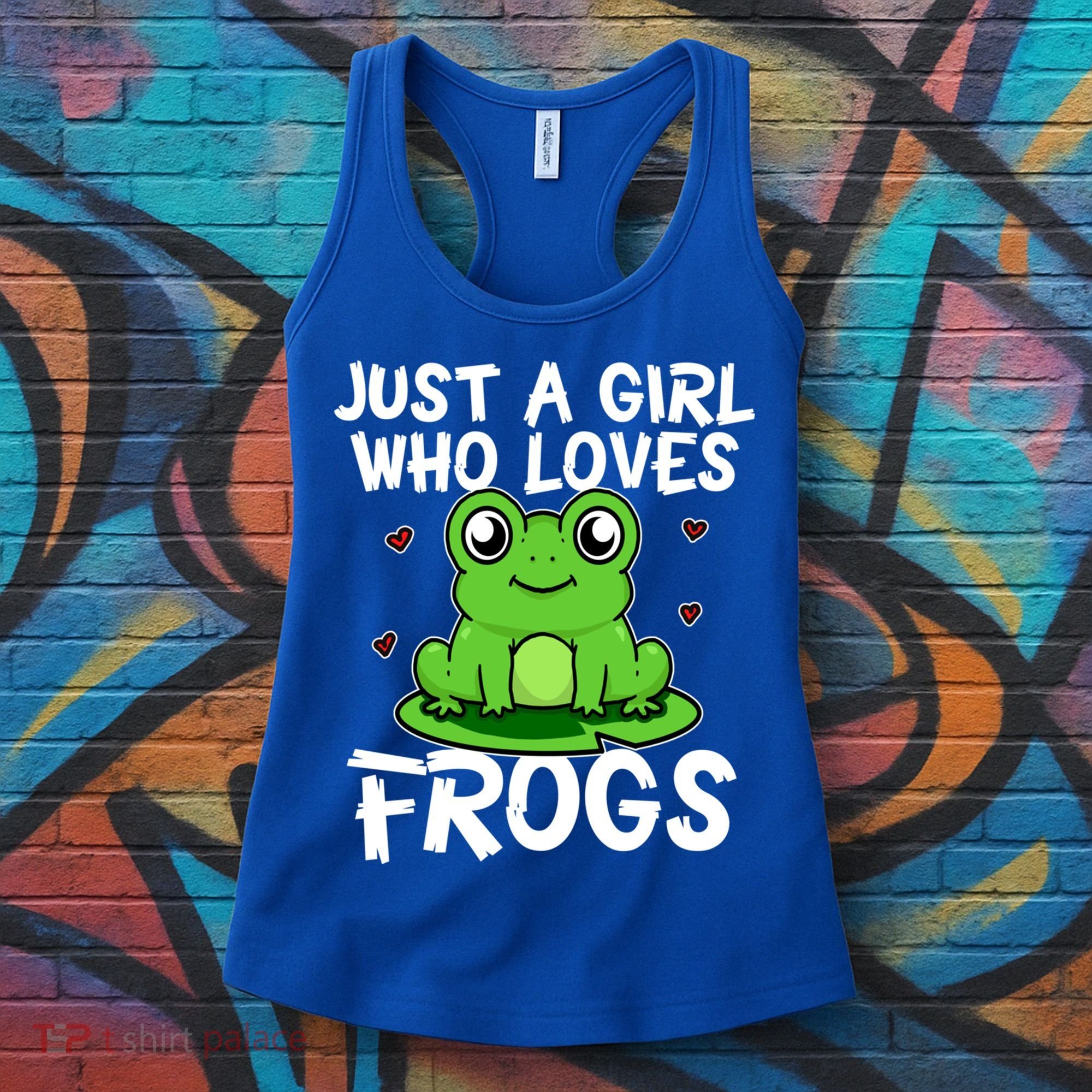 Just A Girl Who Loves Frogs Cute Green Frog Costume Gift Women's Tank Top