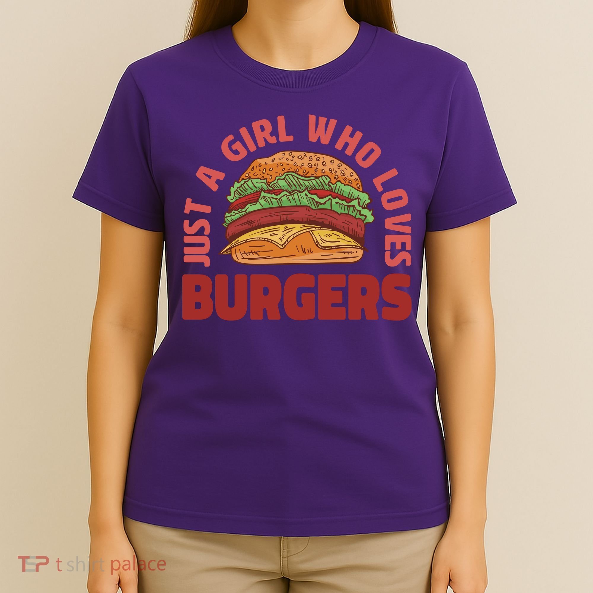 Just A Girl Who Loves Burgers T-Shirt