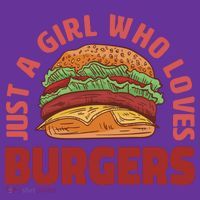 Just A Girl Who Loves Burgers T-Shirt thumb 7