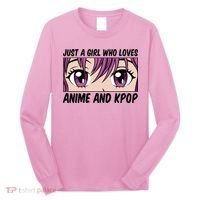Just A Girl Who Loves Anime And Kpop Long Sleeve Shirt thumb 0