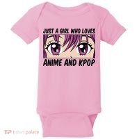 Just A Girl Who Loves Anime And Kpop Baby Bodysuit thumb 0