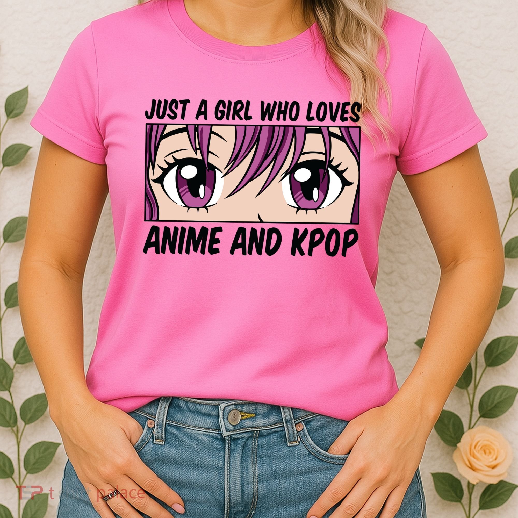 Just A Girl Who Loves Anime And Kpop Women's T-Shirt