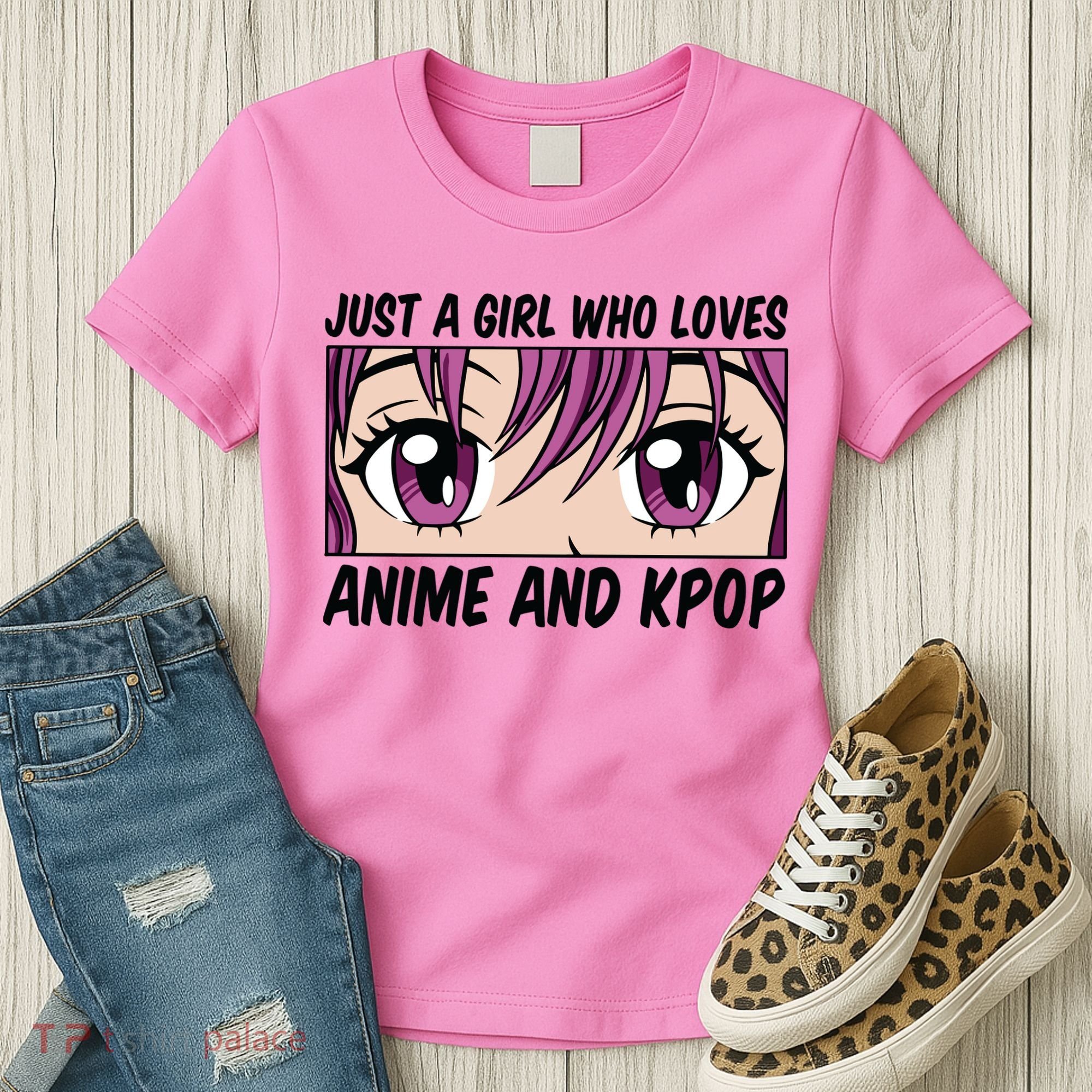 Just A Girl Who Loves Anime And Kpop Women's T-Shirt