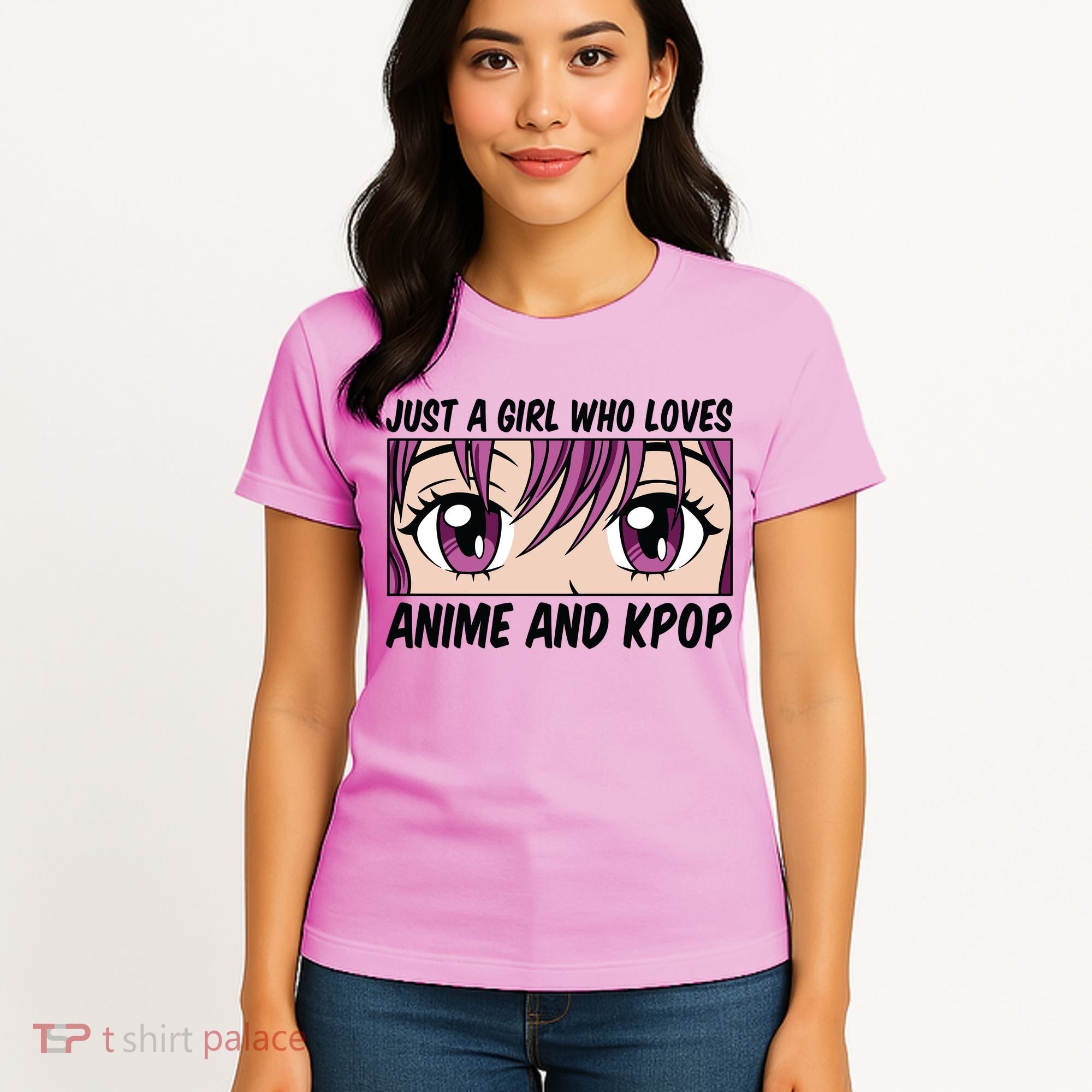 Just A Girl Who Loves Anime And Kpop Women's T-Shirt