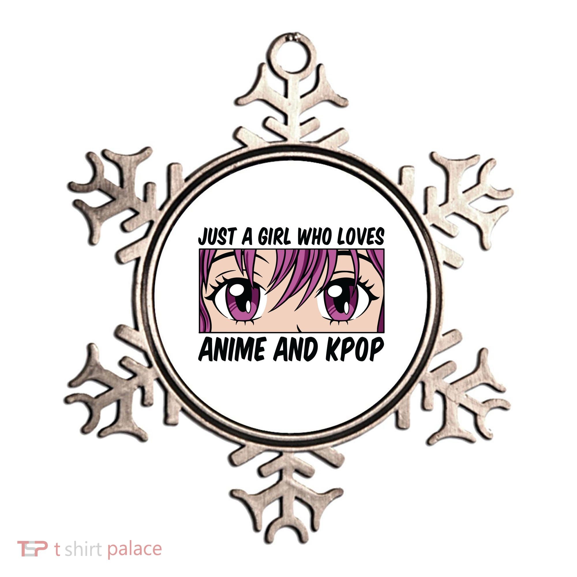 Just A Girl Who Loves Anime And Kpop Ornament