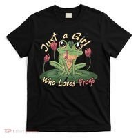 Just A Girl Who Loves FrogS Girl Frog T-Shirt thumb 0