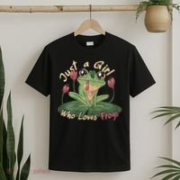 Just A Girl Who Loves FrogS Girl Frog T-Shirt thumb 2