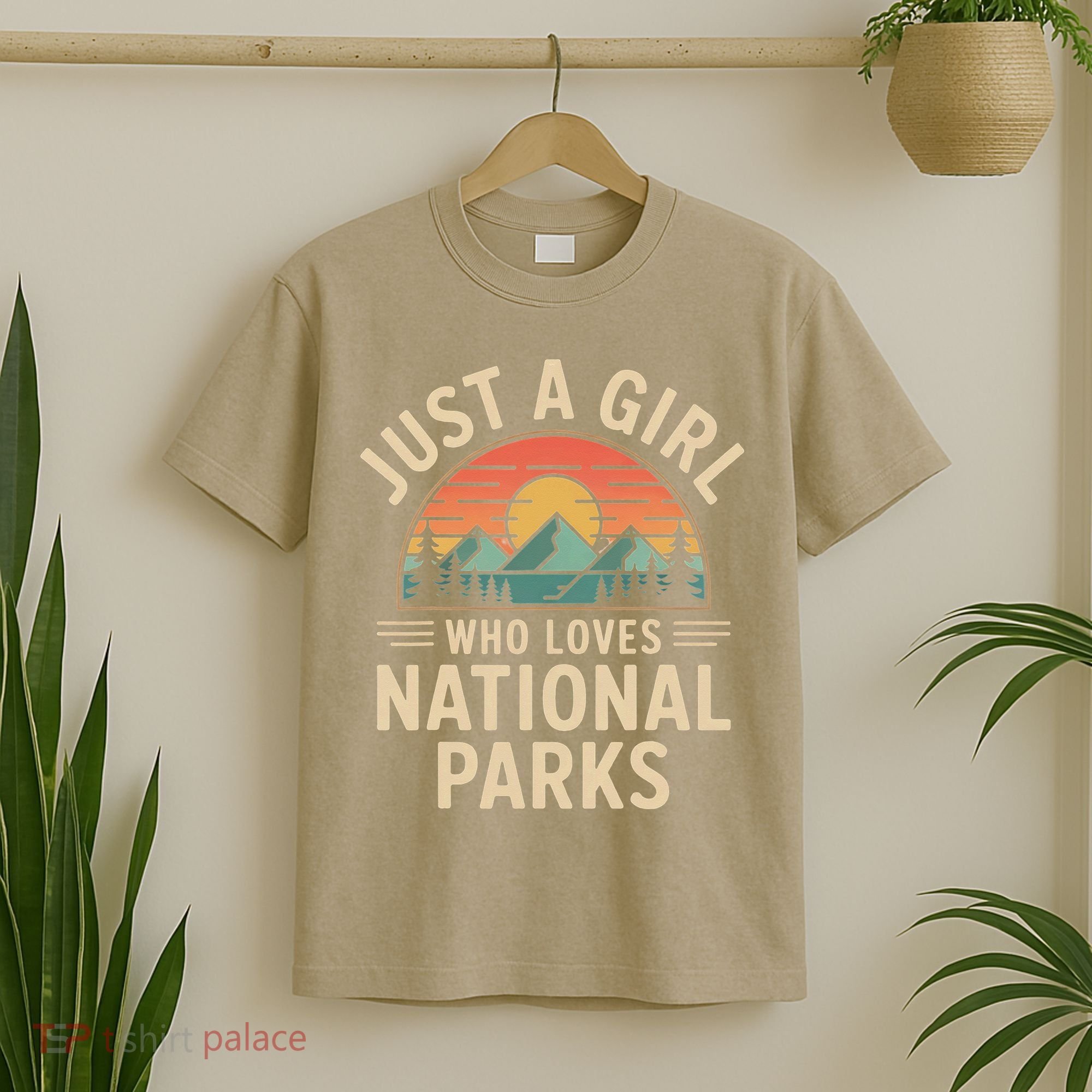 Just A Girl Who Loves National Parks Retro Nature Vintage T-Shirt