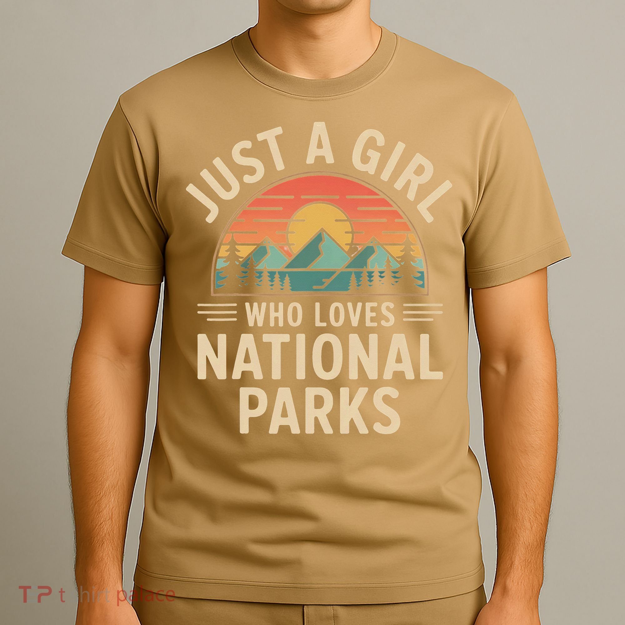 Just A Girl Who Loves National Parks Retro Nature Vintage T-Shirt