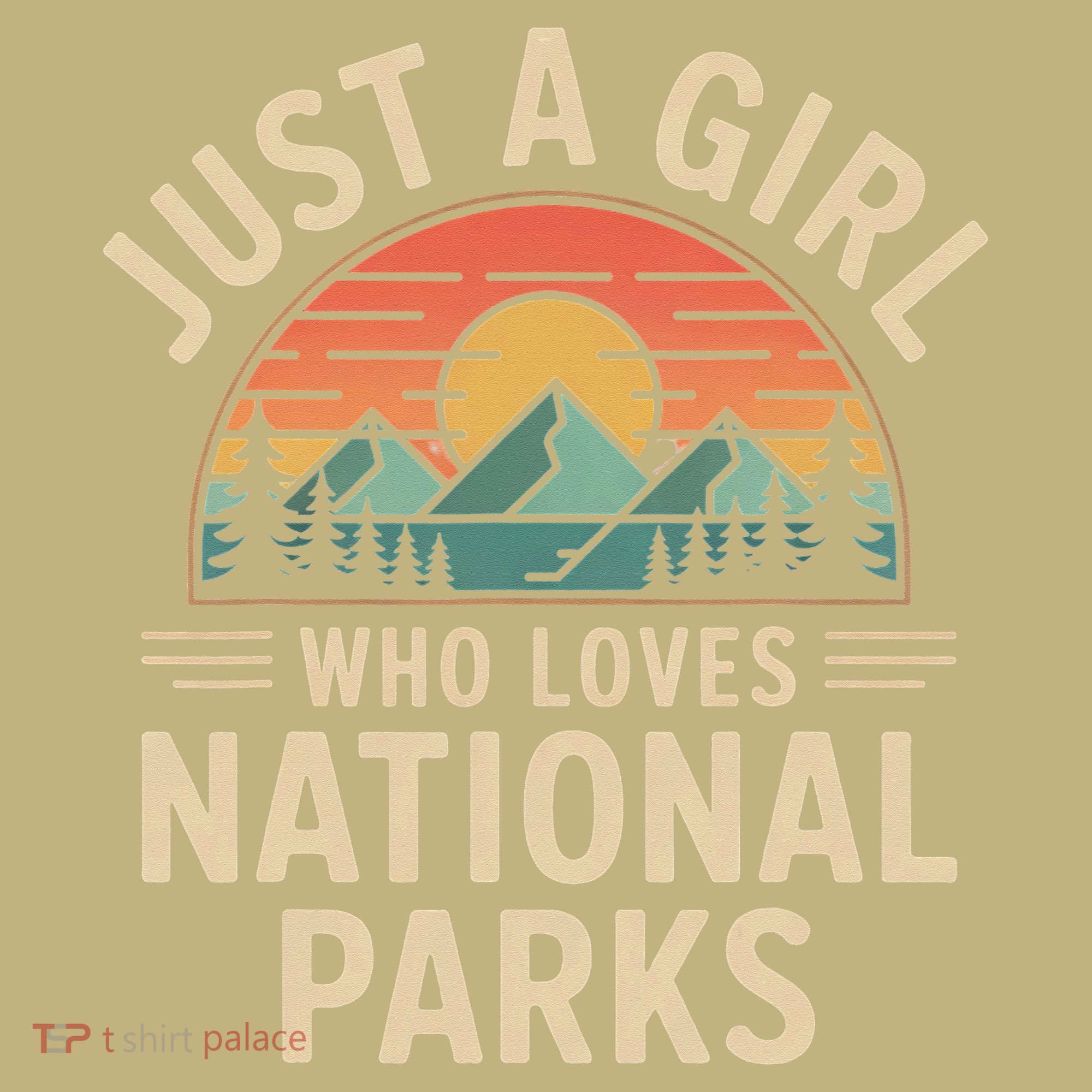 Just A Girl Who Loves National Parks Retro Nature Vintage T-Shirt