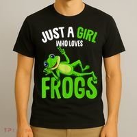 Just A Girl Who Loves Frogs T-Shirt thumb 3