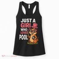 Just A Girl Who Loves Pool Billiard Pool Player Girl Funny Women's Tank Top thumb 0