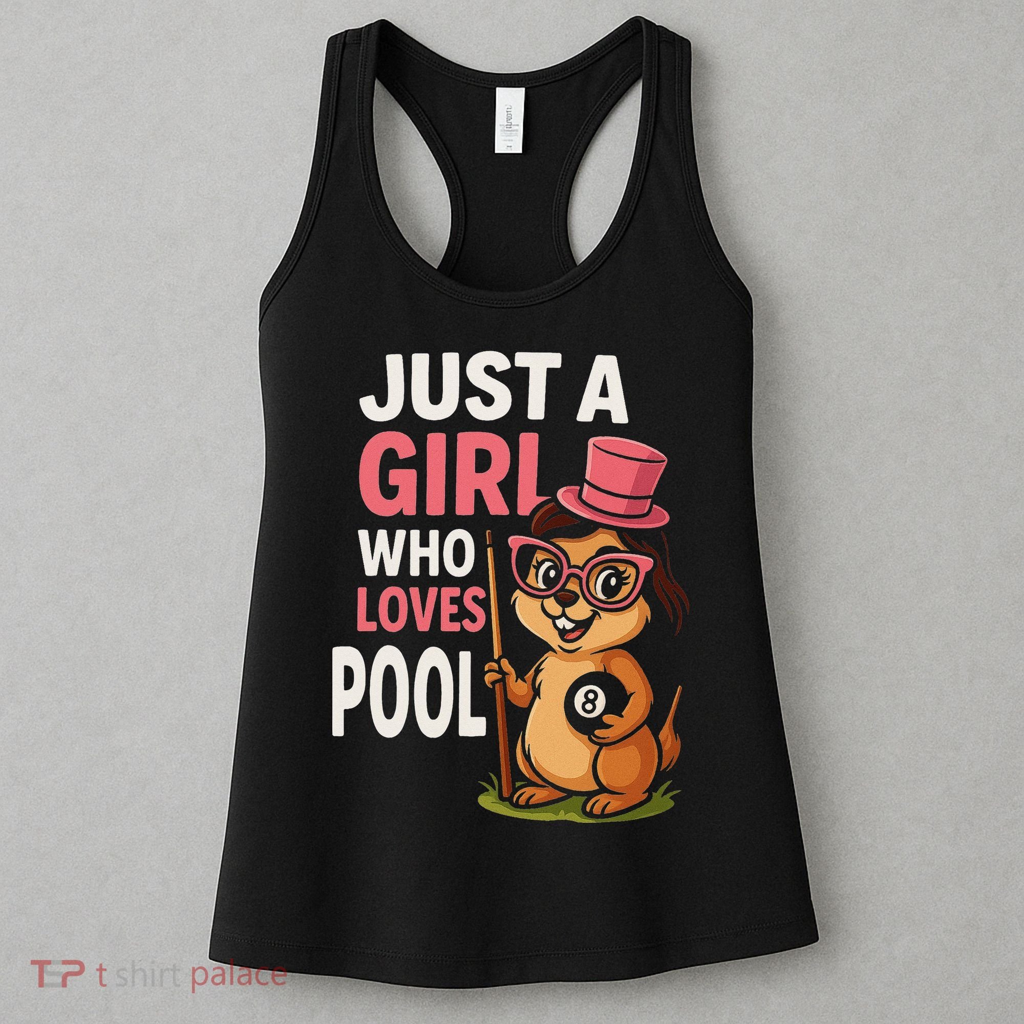 Just A Girl Who Loves Pool Billiard Pool Player Girl Funny Women's Tank Top