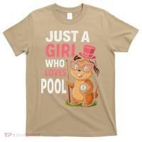 Just A Girl Who Loves Pool Billiard Pool Player Girl Funny T-Shirt thumb 0