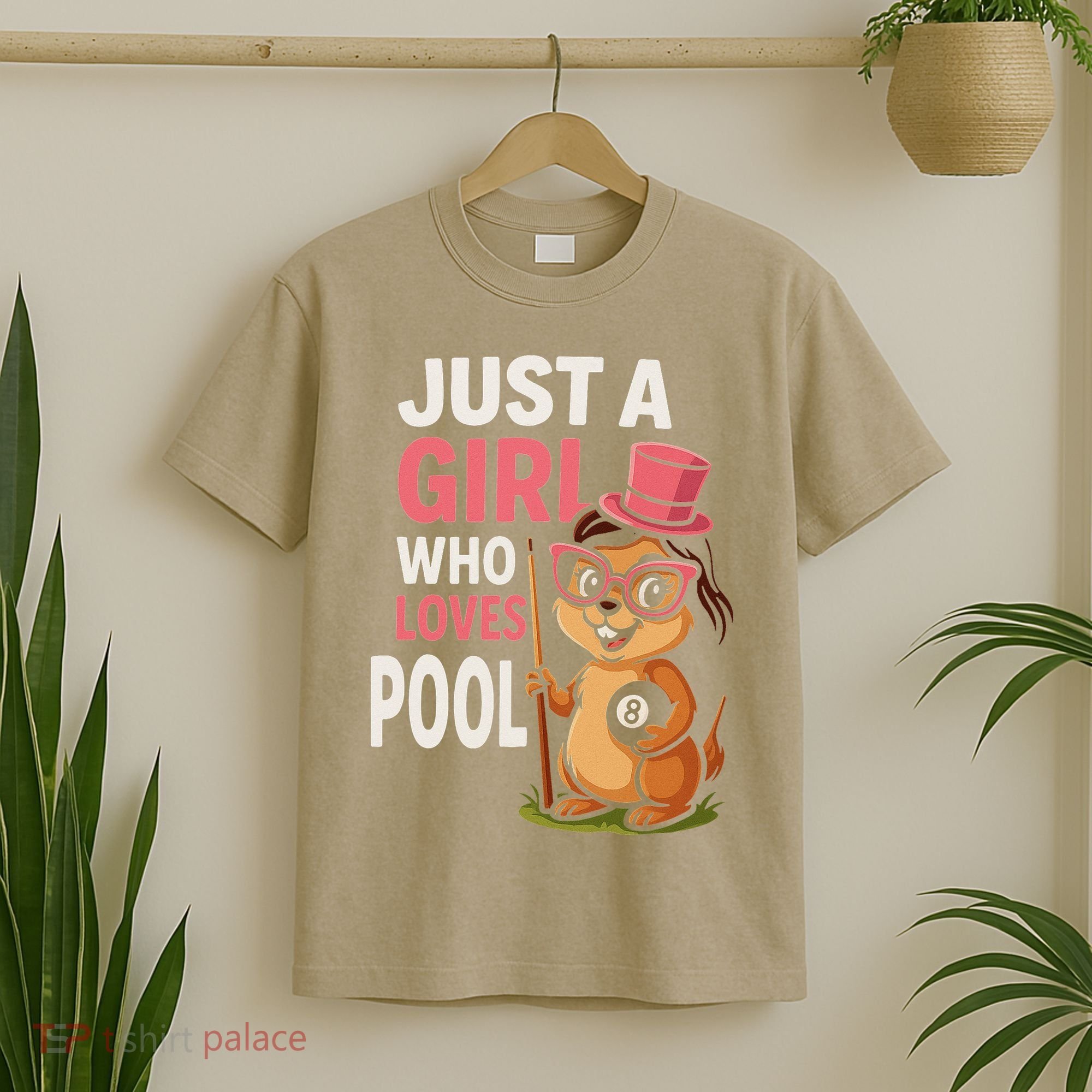 Just A Girl Who Loves Pool Billiard Pool Player Girl Funny T-Shirt