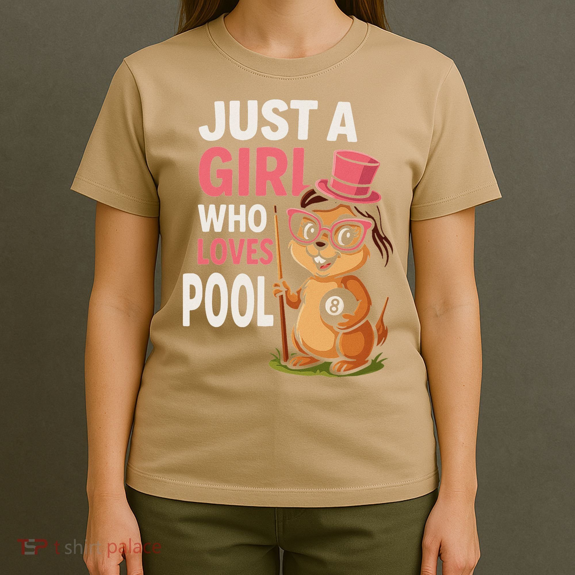 Just A Girl Who Loves Pool Billiard Pool Player Girl Funny T-Shirt