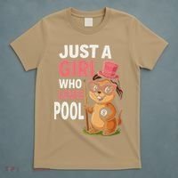 Just A Girl Who Loves Pool Billiard Pool Player Girl Funny T-Shirt thumb 5