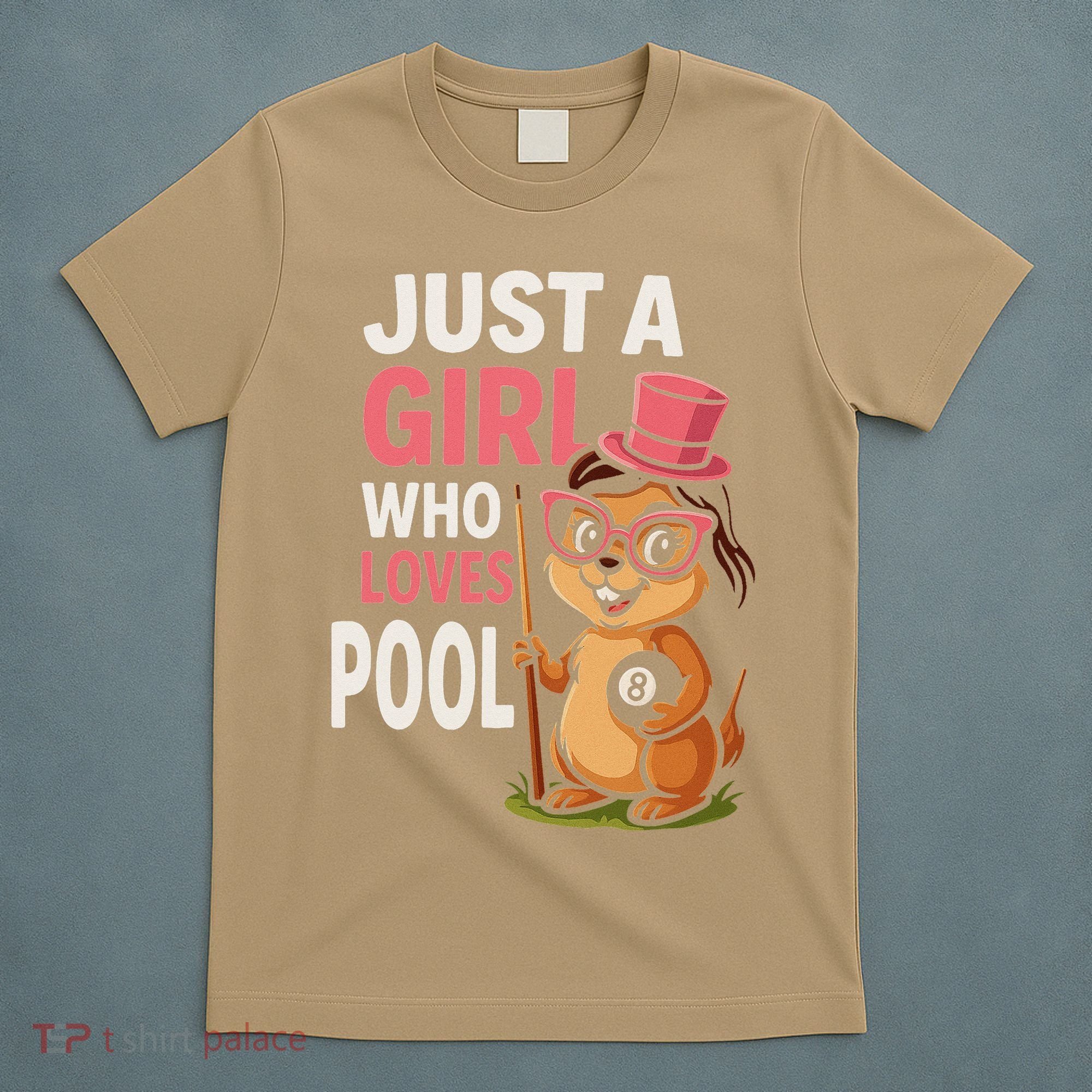 Just A Girl Who Loves Pool Billiard Pool Player Girl Funny T-Shirt