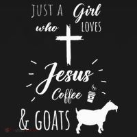 Just A Girl Who Loves Jesus Coffee and Goats Christian  Women's Hoodie thumb 2