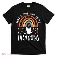 Just A Girl Who Loves Dragons Rainbow Gifts For Dragon Lover T-Shirt thumb 0