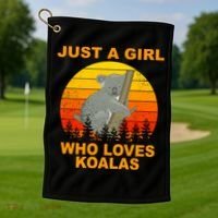 Just A Girl Who Loves Koalas Golf Towel thumb 1