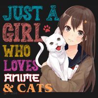 Just A Girl Who Loves Anime And Cats T-Shirt thumb 7