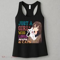 Just A Girl Who Loves Anime And Cats Women's Tank Top thumb 3