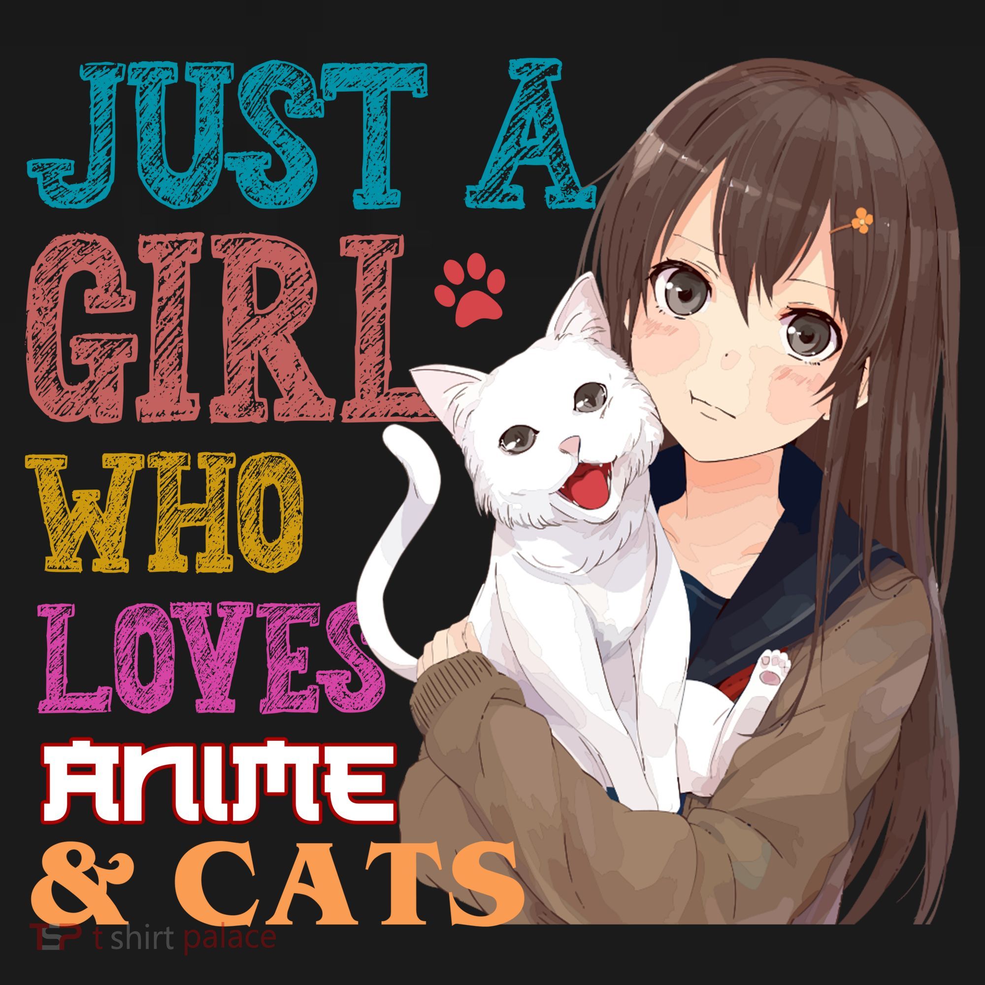 Just A Girl Who Loves Anime And Cats Women's Tank Top