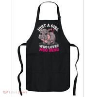 Just A Girl Who Loves Moo Deng Apron thumb 0