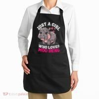 Just A Girl Who Loves Moo Deng Apron thumb 2