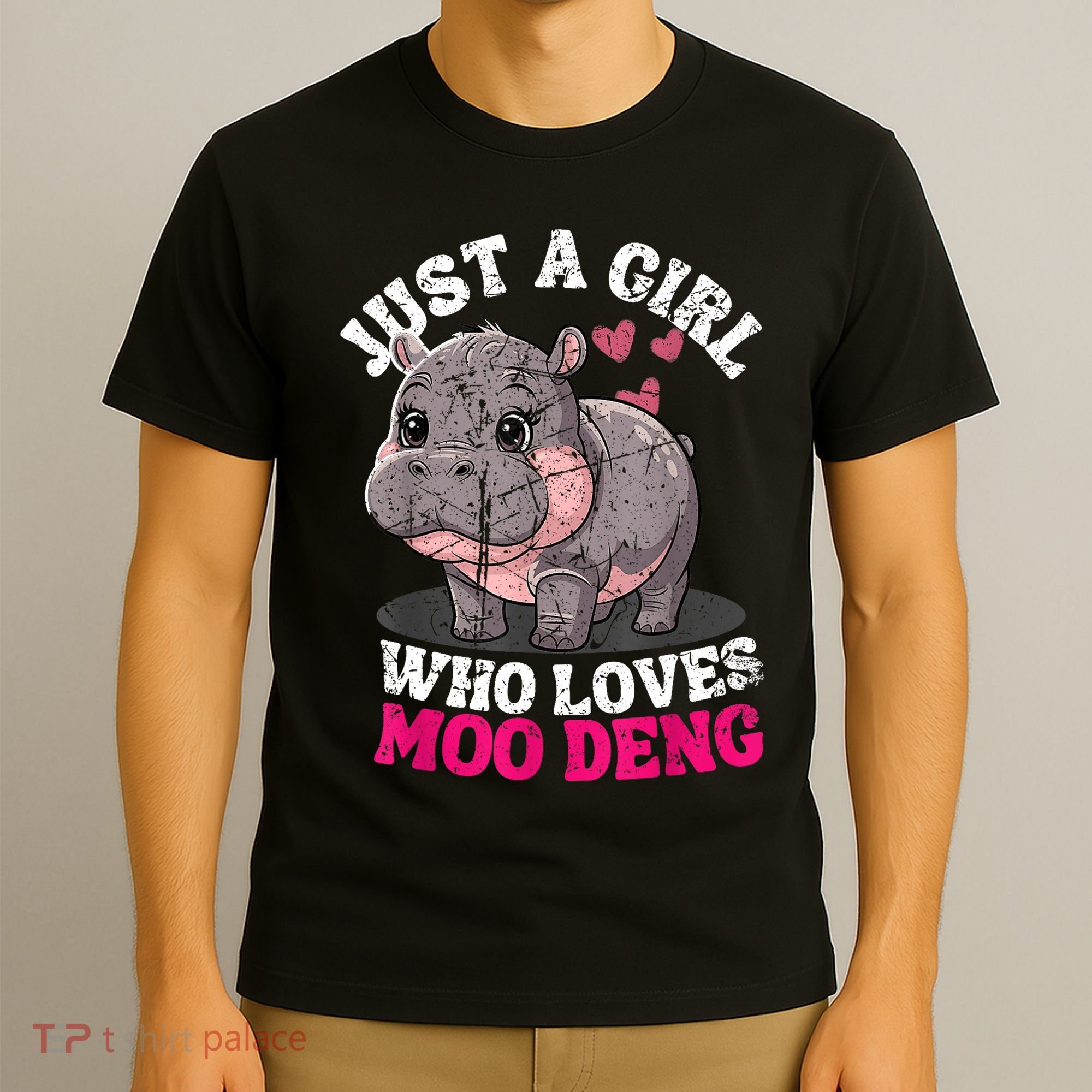 Just A Girl Who Loves Moo Deng T-Shirt