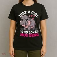 Just A Girl Who Loves Moo Deng T-Shirt thumb 4