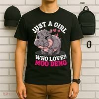 Just A Girl Who Loves Moo Deng T-Shirt thumb 6