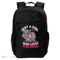 Just A Girl Who Loves Moo Deng Backpack thumb 0