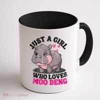 Just A Girl Who Loves Moo Deng Coffee Mug thumb 1