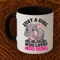 Just A Girl Who Loves Moo Deng Coffee Mug thumb 2
