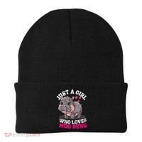 Just A Girl Who Loves Moo Deng Beanie thumb 0
