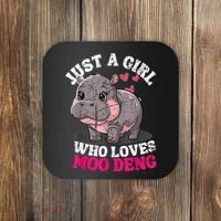 Just A Girl Who Loves Moo Deng Coaster thumb 0