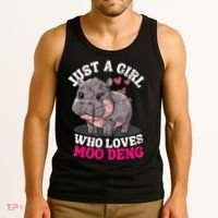 Just A Girl Who Loves Moo Deng Tank Top thumb 3