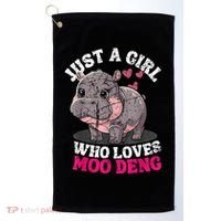 Just A Girl Who Loves Moo Deng Golf Towel thumb 0
