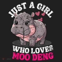 Just A Girl Who Loves Moo Deng Golf Towel thumb 3