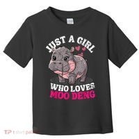 Just A Girl Who Loves Moo Deng Toddler T-Shirt thumb 0