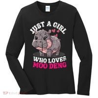 Just A Girl Who Loves Moo Deng Women's Long Sleeve Shirt thumb 0