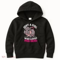 Just A Girl Who Loves Moo Deng Kids Hoodie thumb 0