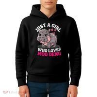 Just A Girl Who Loves Moo Deng Kids Hoodie thumb 4