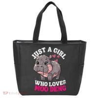 Just A Girl Who Loves Moo Deng Tote Bag thumb 0