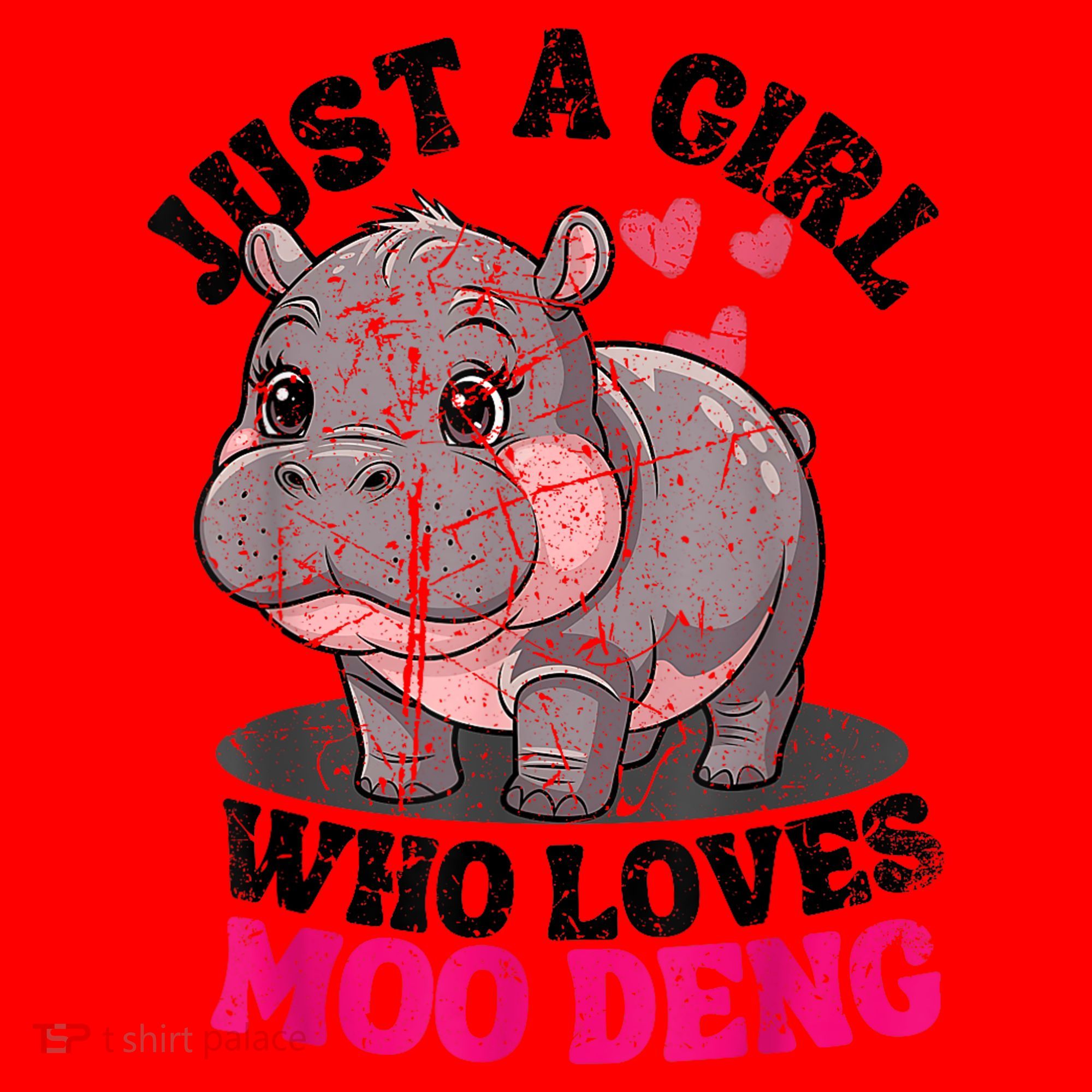 Just A Girl Who Loves Moo Deng Santa Hat