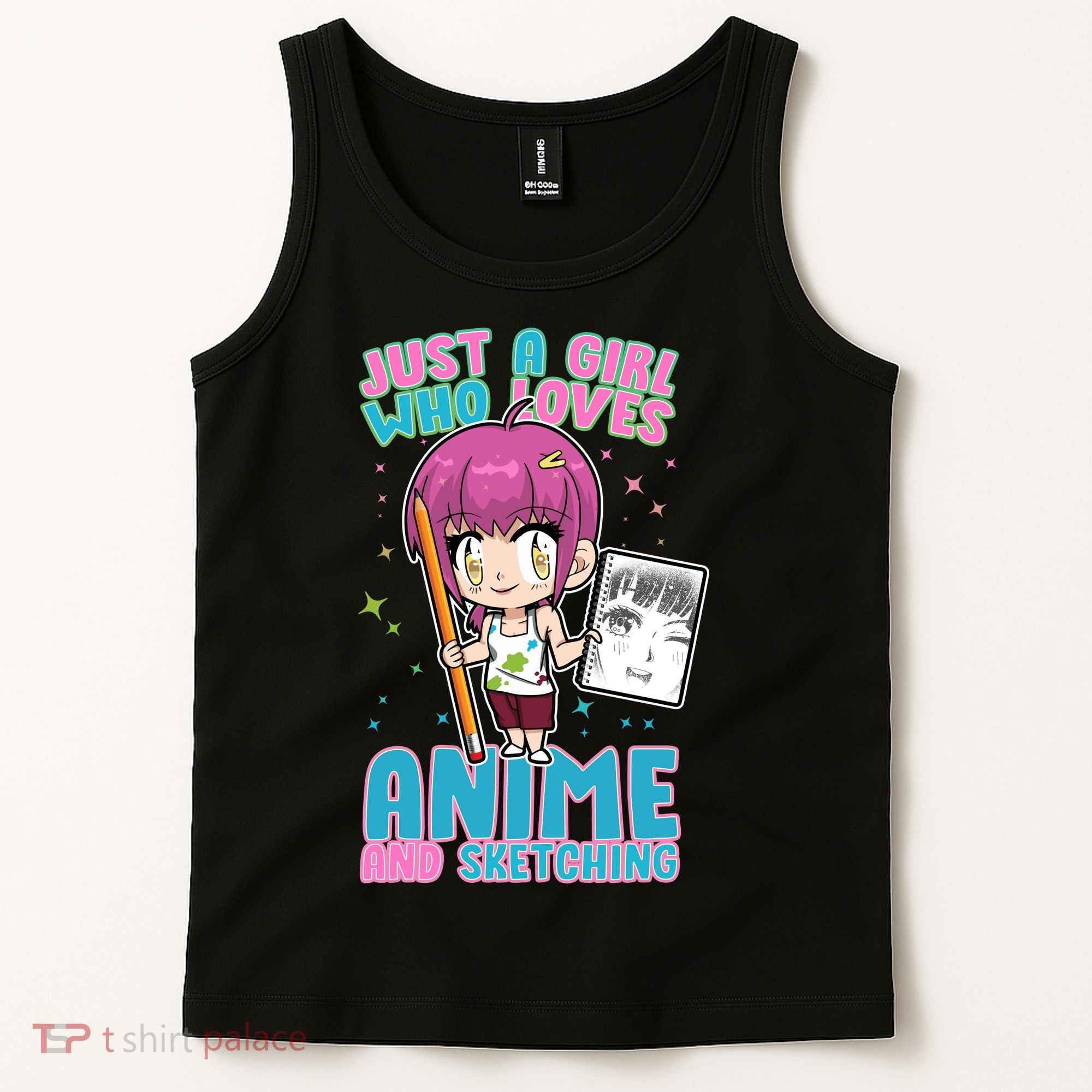 Just A Girl Who Loves Anime And Sketching Tank Top
