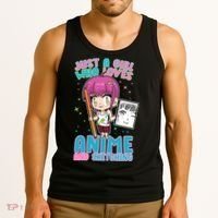 Just A Girl Who Loves Anime And Sketching Tank Top thumb 3