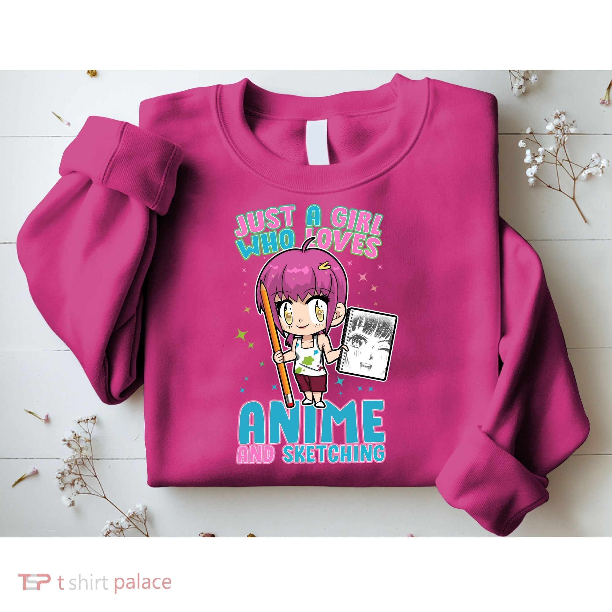 Just A Girl Who Loves Anime And Sketching Sweatshirt
